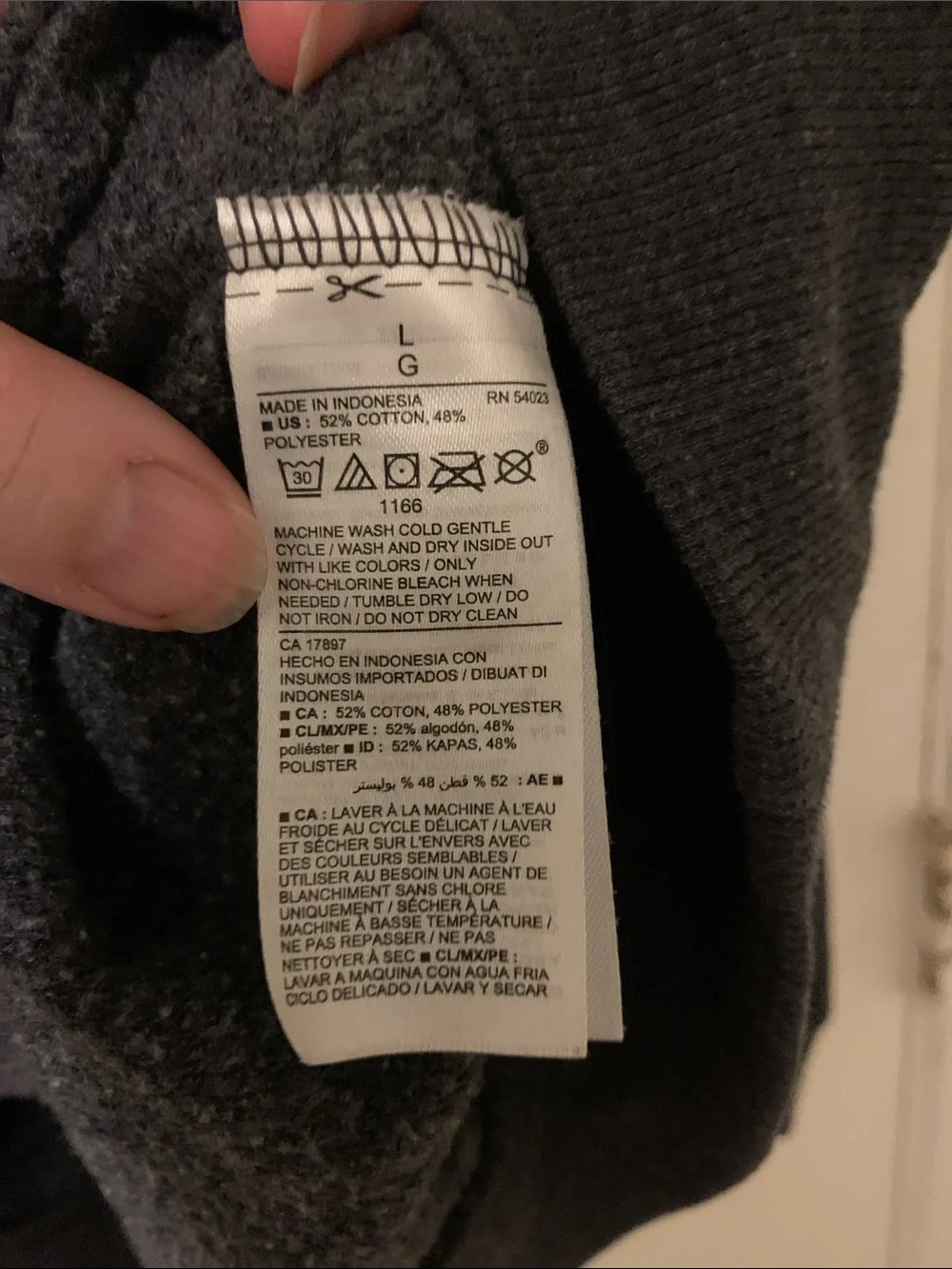 Old Navy Charcoal Crewneck Sweatshirt with Cream Polka Dots